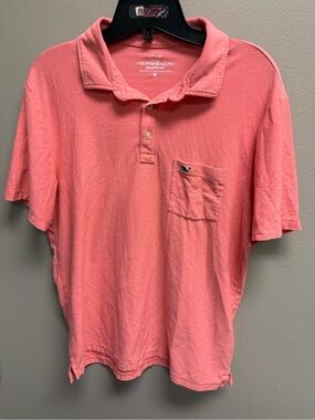 Vineyard Vines Men's Coral Pocket Polo